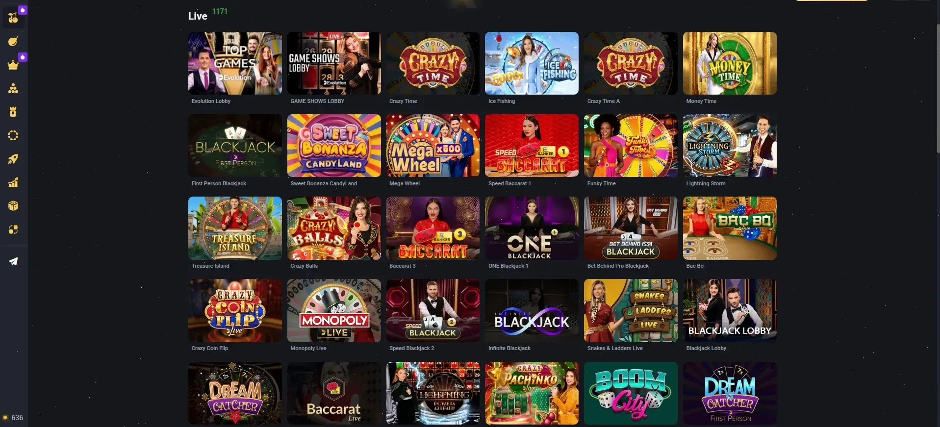 Интерфейс live-казино с реальным дилером